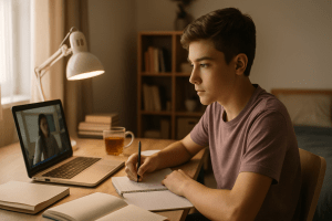 Estructura del examen Abitur de Matemáticas con partes A y B explicadas visualmente